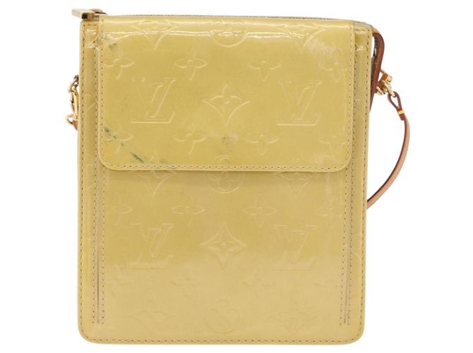 LOUIS VUITTON Monogram Vernis Motto Bolsa de Accesorios Beige M91136 LV Auth 181309 - vista 13