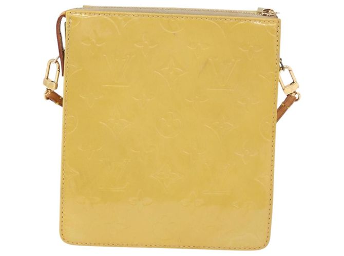 LOUIS VUITTON Monogram Vernis Motto Bolsa de Accesorios Beige M91136 LV Auth 181309 - vista 2