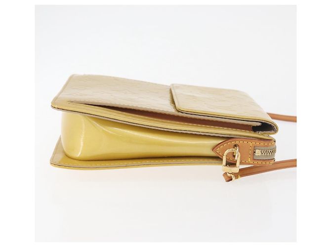 LOUIS VUITTON Monogram Vernis Motto Bolsa de Accesorios Beige M91136 LV Auth 181309 - vista 3