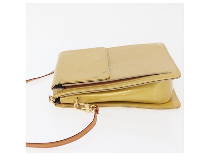LOUIS VUITTON Monogram Vernis Motto Bolsa de Accesorios Beige M91136 LV Auth 181309 - vista 4