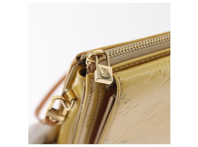LOUIS VUITTON Monogram Vernis Motto Bolsa de Accesorios Beige M91136 LV Auth 181309 - vista 8
