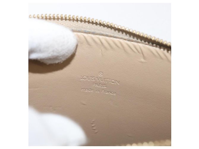 LOUIS VUITTON Monogram Vernis Motto Bolsa de Accesorios Beige M91136 LV Auth 181309 - vista 9