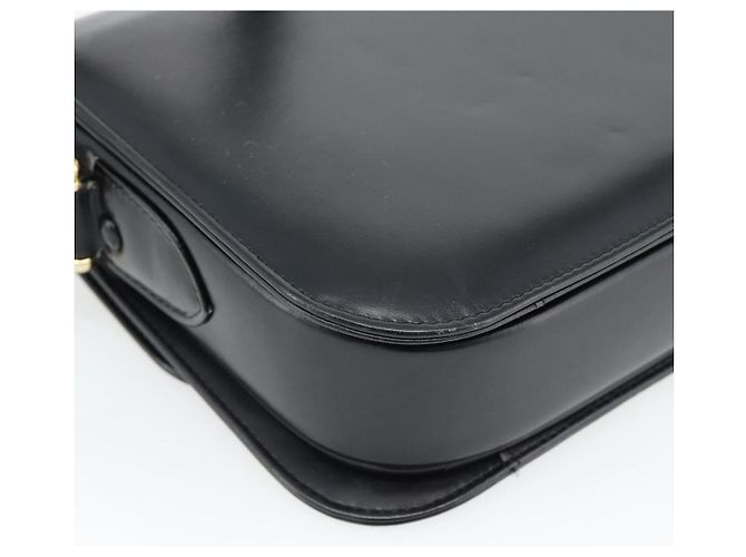 Céline Borsa a Spalla CELINE Horse Carriage in Pelle Nera e Oro Auth bs35269 Nero D'oro - vista 17