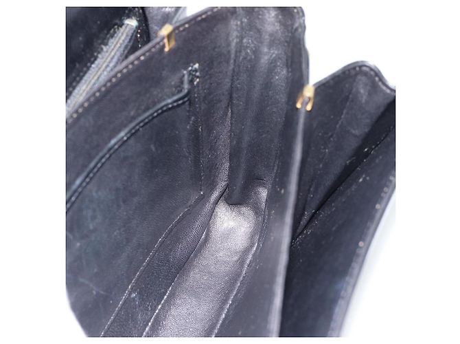 Céline Borsa a Spalla CELINE Horse Carriage in Pelle Nera e Oro Auth bs35269 Nero D'oro - vista 19