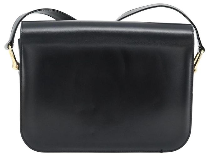 Céline Borsa a Spalla CELINE Horse Carriage in Pelle Nera e Oro Auth bs35269 Nero D'oro - vista 2