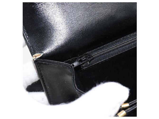 Céline Borsa a Spalla CELINE Horse Carriage in Pelle Nera e Oro Auth bs35269 Nero D'oro - vista 23