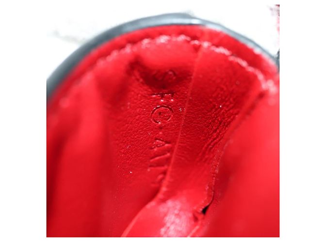 Céline CELINE Macadam Canvas Triomphe Multi Key Ring Charm PVC Black Red Auth 179883M Nero Rosso - vista 11