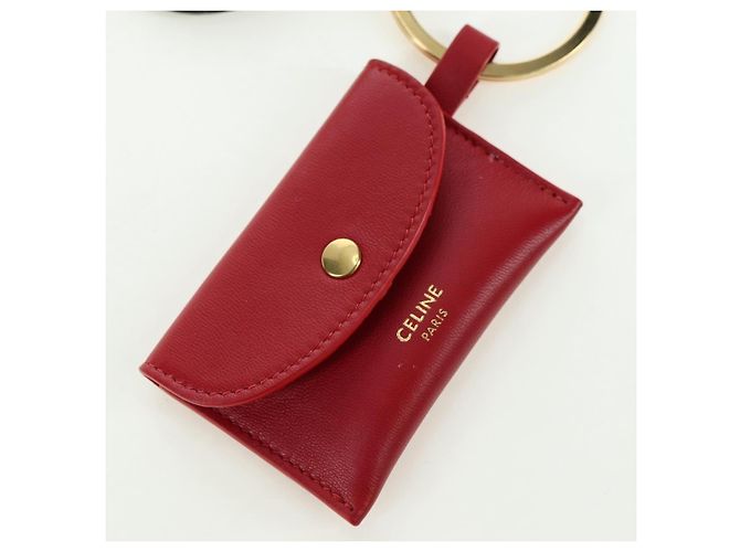 Céline CELINE Macadam Canvas Triomphe Multi Key Ring Charm PVC Black Red Auth 179883M Nero Rosso - vista 2