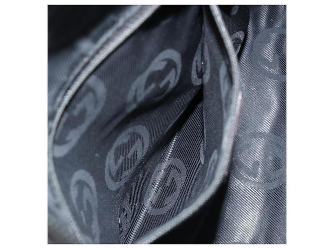 Bolso de hombro GUCCI GG Canvas Guccissima Cuero Negro Plata 257282 Auth ka4401 - vista 22