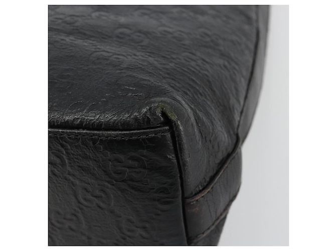 Bolso de hombro GUCCI GG Canvas Guccissima Cuero Negro Plata 257282 Auth ka4401 - vista 9