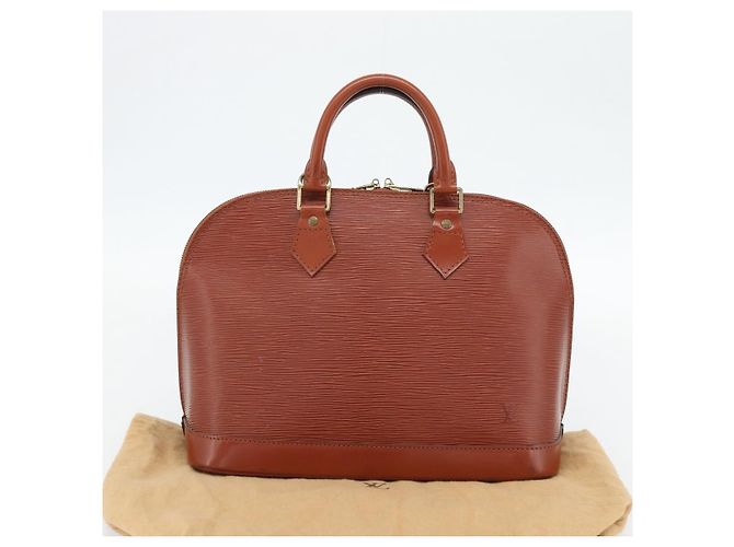 Borsa LOUIS VUITTON Epi Alma Marrone M52143 LV Auth 181467V - vista 12