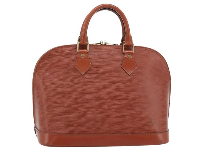 Borsa LOUIS VUITTON Epi Alma Marrone M52143 LV Auth 181467V - vista 13