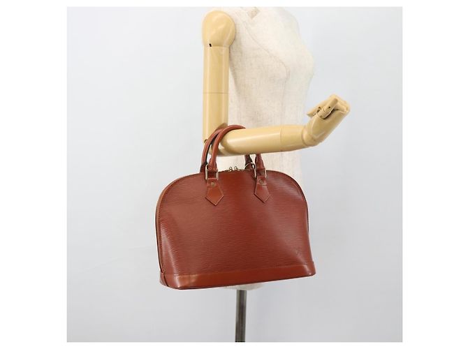 Borsa LOUIS VUITTON Epi Alma Marrone M52143 LV Auth 181467V - vista 21