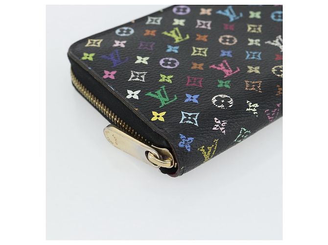 LOUIS VUITTON Monogram Multicolor Zippy Wallet Black M60243 LV Auth ka4424 Nero - vista 14