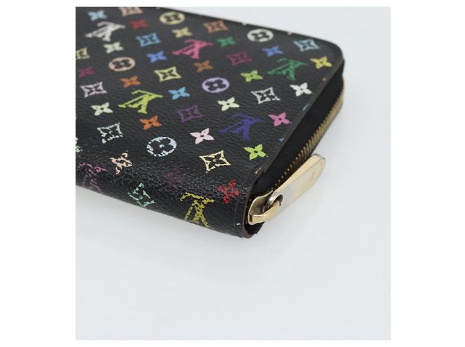LOUIS VUITTON Monogram Multicolor Zippy Wallet Black M60243 LV Auth ka4424 Nero - vista 15
