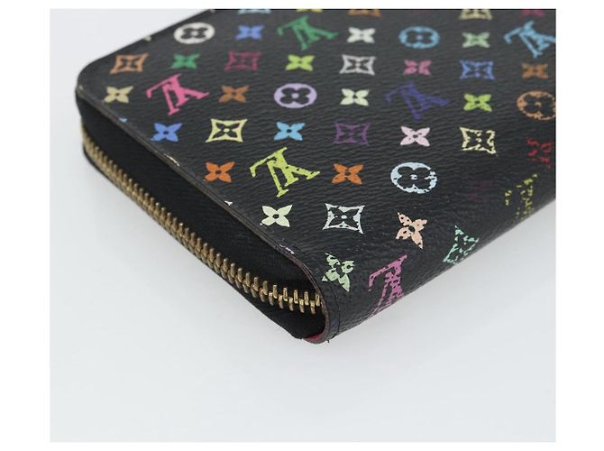 LOUIS VUITTON Monogram Multicolor Zippy Wallet Black M60243 LV Auth ka4424 Nero - vista 16