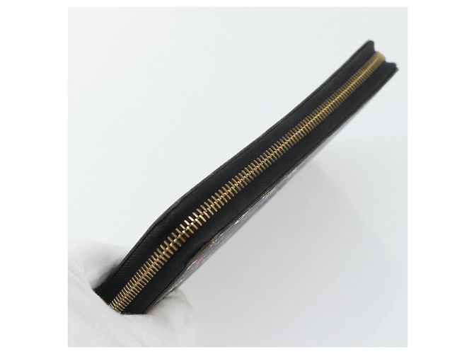 LOUIS VUITTON Monogram Multicolor Zippy Wallet Black M60243 LV Auth ka4424 Nero - vista 5