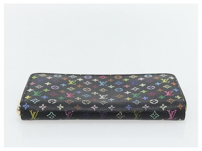 LOUIS VUITTON Monogram Multicolor Zippy Wallet Black M60243 LV Auth ka4424 Nero - vista 6