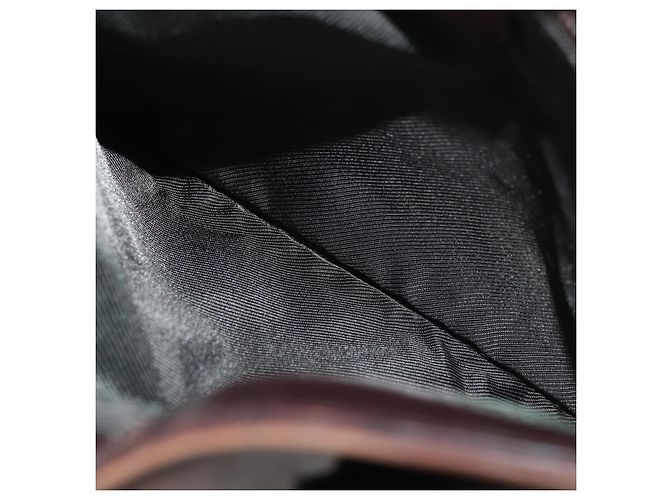 Borsa a Spalla GUCCI GG Canvas Marrone Scuro Argento 27639 Auth 178318A - vista 11