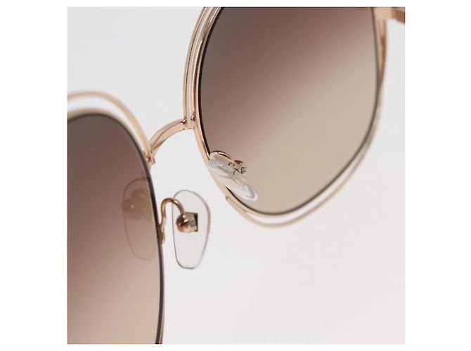 Chloé Gafas de sol Chloe metal Gold Tone Auth BA12851A - vista 11