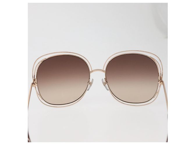 Chloé Gafas de sol Chloe metal Gold Tone Auth BA12851A - vista 2