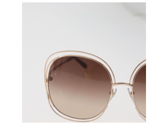 Chloé Gafas de sol Chloe metal Gold Tone Auth BA12851A - vista 3
