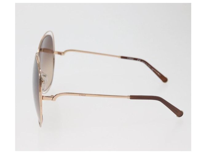 Chloé Gafas de sol Chloe metal Gold Tone Auth BA12851A - vista 6