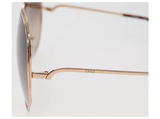 Chloé Gafas de sol Chloe metal Gold Tone Auth BA12851A - vista 7