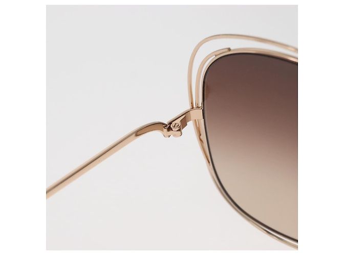 Chloé Gafas de sol Chloe metal Gold Tone Auth BA12851A - vista 9