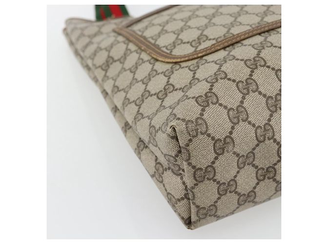 Borsa Tote GUCCI GG Supreme Web Sherry Line PVC Beige Red 39 02 003 Auth 180682 - vista 14