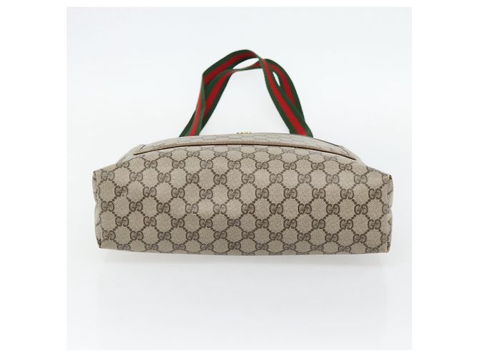 Borsa Tote GUCCI GG Supreme Web Sherry Line PVC Beige Red 39 02 003 Auth 180682 - vista 5