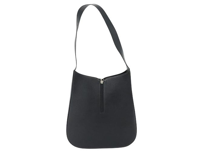 Borsa a tracolla Salvatore Ferragamo Gancini in pelle nera argento Auth bs35252 Nero - vista 2