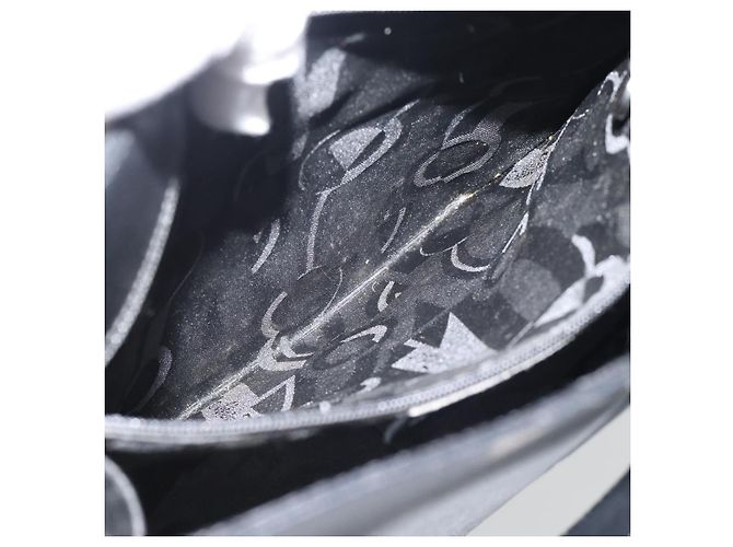 Borsa a tracolla Salvatore Ferragamo Gancini in pelle nera argento Auth bs35252 Nero - vista 20