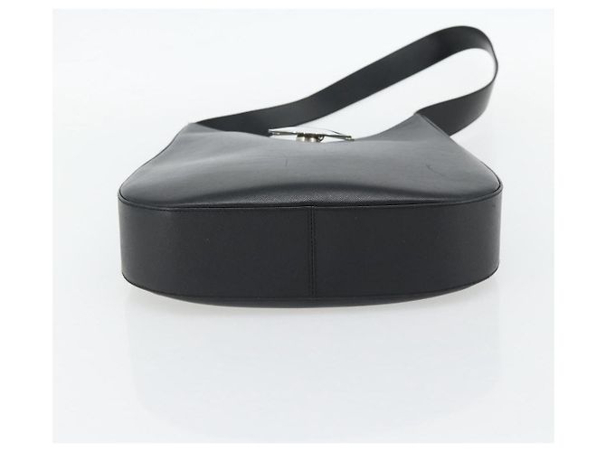 Borsa a tracolla Salvatore Ferragamo Gancini in pelle nera argento Auth bs35252 Nero - vista 5