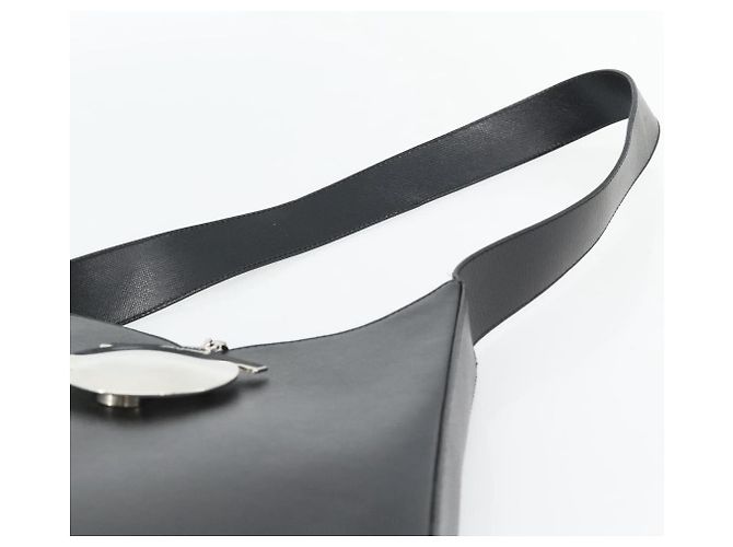 Borsa a tracolla Salvatore Ferragamo Gancini in pelle nera argento Auth bs35252 Nero - vista 8