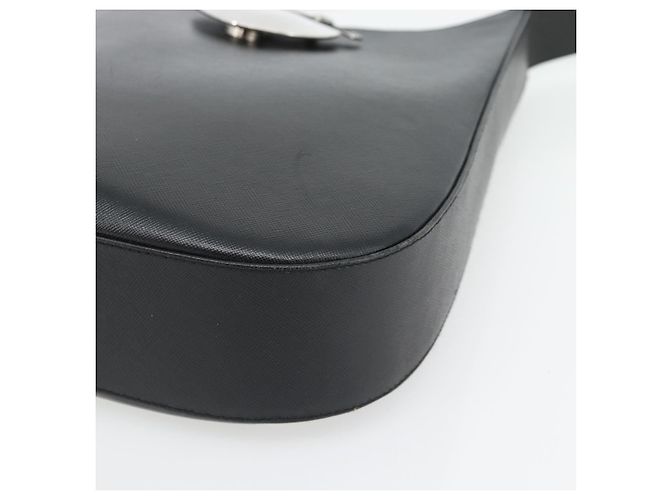 Borsa a tracolla Salvatore Ferragamo Gancini in pelle nera argento Auth bs35252 Nero - vista 9