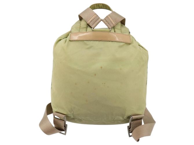 Zaino PRADA Nylon Verde Argento Auth 180684 - vista 2