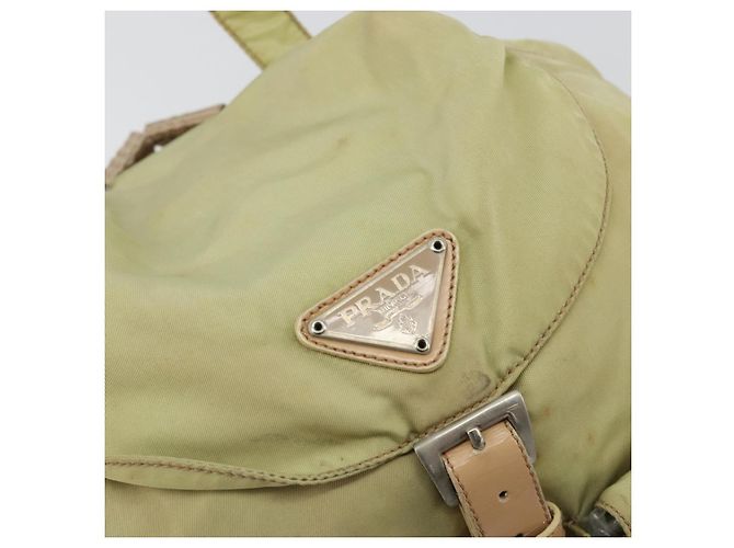 Zaino PRADA Nylon Verde Argento Auth 180684 - vista 20