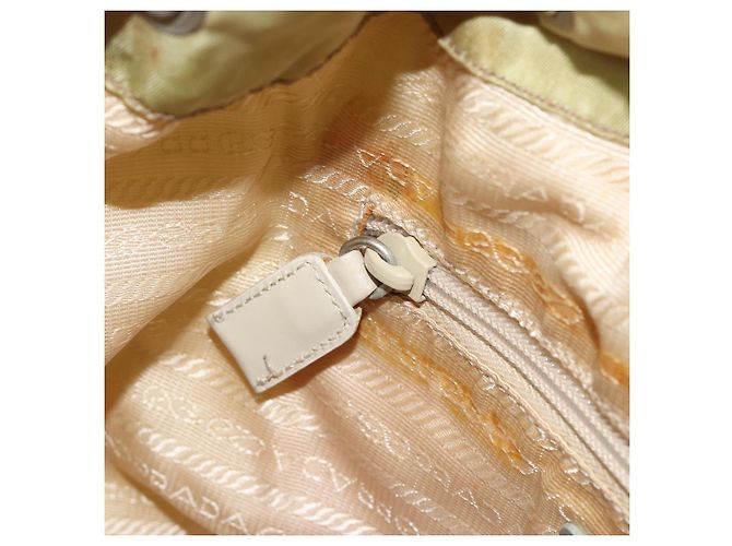 Zaino PRADA Nylon Verde Argento Auth 180684 - vista 26