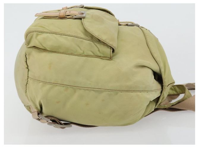 Zaino PRADA Nylon Verde Argento Auth 180684 - vista 3
