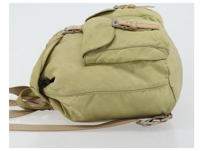 Zaino PRADA Nylon Verde Argento Auth 180684 - vista 4