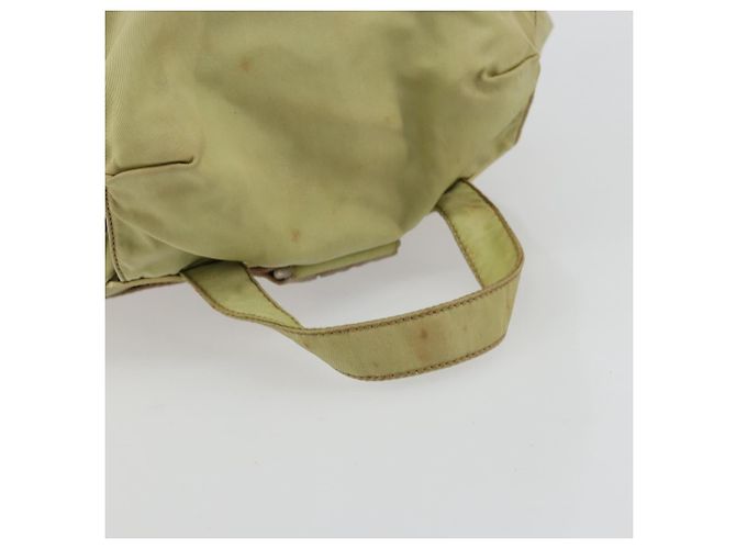 Zaino PRADA Nylon Verde Argento Auth 180684 - vista 7