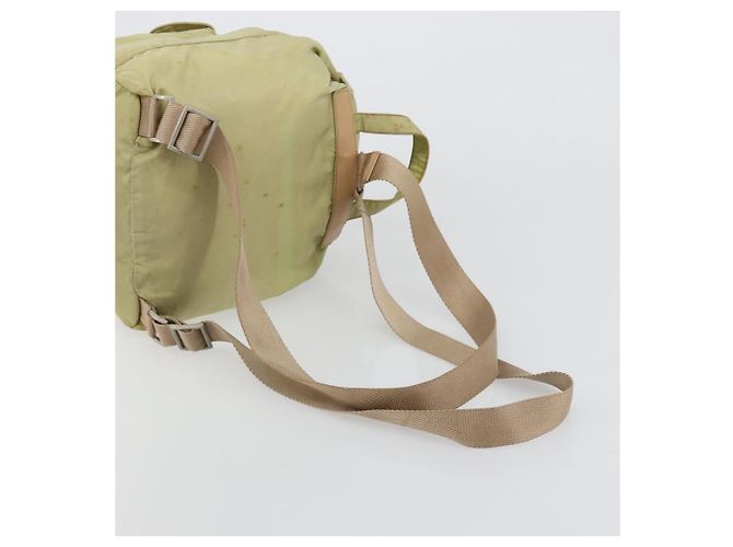Zaino PRADA Nylon Verde Argento Auth 180684 - vista 8