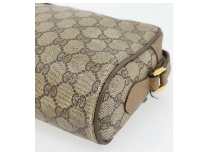 Borsa a tracolla GUCCI GG Supreme Web Sherry Line PVC Beige Oro Auth 181213 D'oro - vista 15