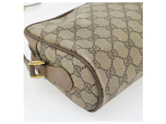 Borsa a tracolla GUCCI GG Supreme Web Sherry Line PVC Beige Oro Auth 181213 D'oro - vista 16