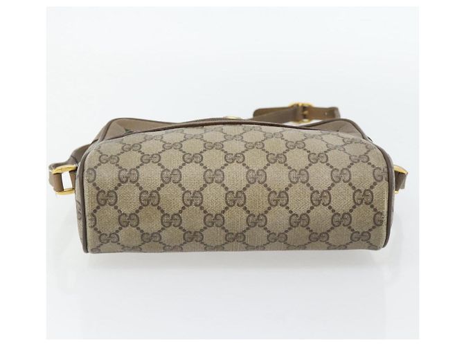 Borsa a tracolla GUCCI GG Supreme Web Sherry Line PVC Beige Oro Auth 181213 D'oro - vista 5