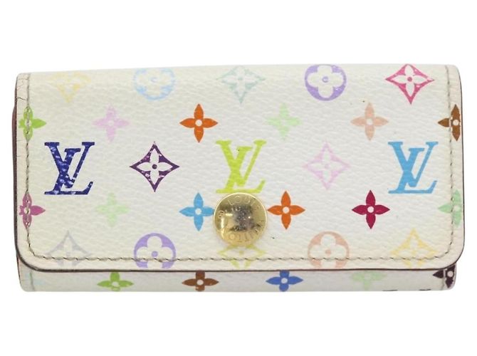 LOUIS VUITTON Monogram Multicolor Multicles 4 Key Case White M93731 Auth 181452 Bianco - vista 13