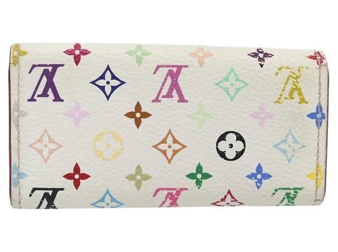 LOUIS VUITTON Monogram Multicolor Multicles 4 Key Case White M93731 Auth 181452 Bianco - vista 2