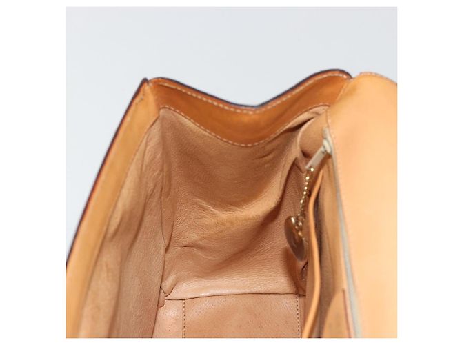 Céline Borsa a mano Medallion in tela Macadam CELINE PVC Pelle Marrone Oro Auth 180312A D'oro - vista 20