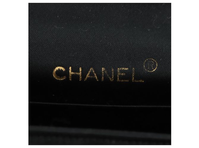 Borsa a tracolla CHANEL Half Moon Chain in raso nero e oro CC autentica 179055SAV D'oro - vista 23